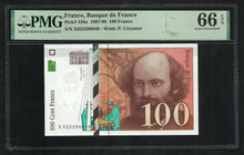 Charger l&#39;image dans la galerie, France : 100 Francs Cezanne 1997 ; PMG : Gem UNC 66 ; EPQ
