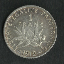 Charger l&#39;image dans la galerie, 1 Franc Semeuse Argent 1912 (Ref24)
