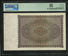 Charger l&#39;image dans la galerie, Germany : 100000 Mark 1923 ; PMG : Choice UNC 64 ; EPQ (Ref 150)
