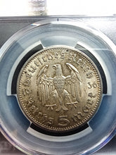 Charger l&#39;image dans la galerie, Germany : 5 Reichsmark Silver 1936 A ; PCGS : MS 62

