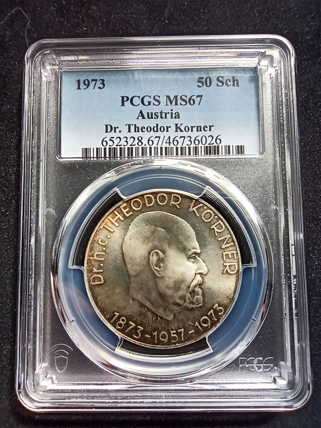 Austria : 50 Shillings 1973 Silver ; PCGS : MS 67