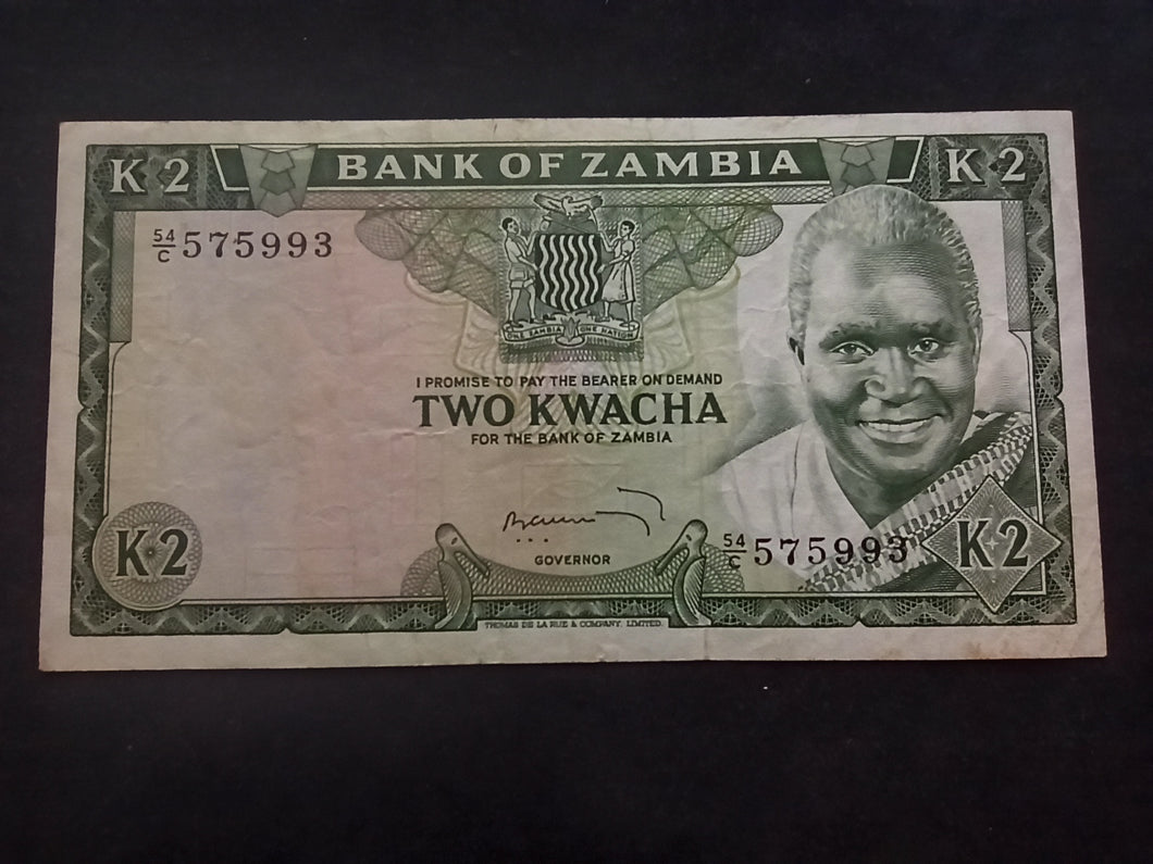 Zambie : 2 Kwacha 1974 (Ref 260)