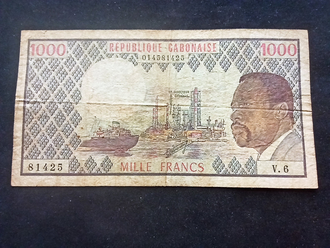 Gabon : 1000 Francs 1974 (Ref 250)