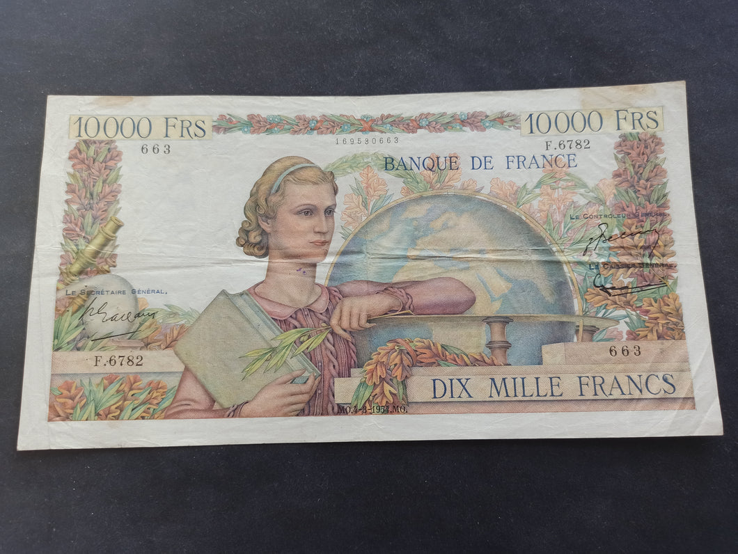 10000 Francs Génie (4-3-1954) (Ref 333)