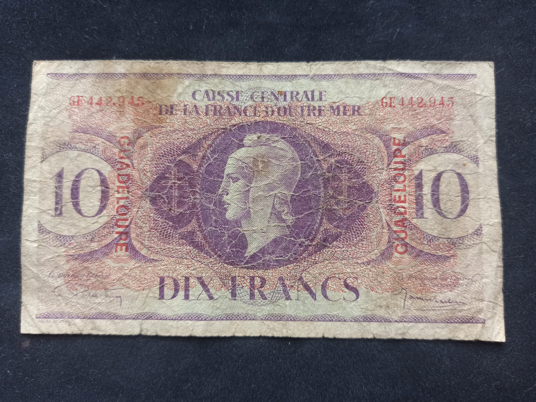 Guadeloupe : 10 Francs 1944 (Ref 360)