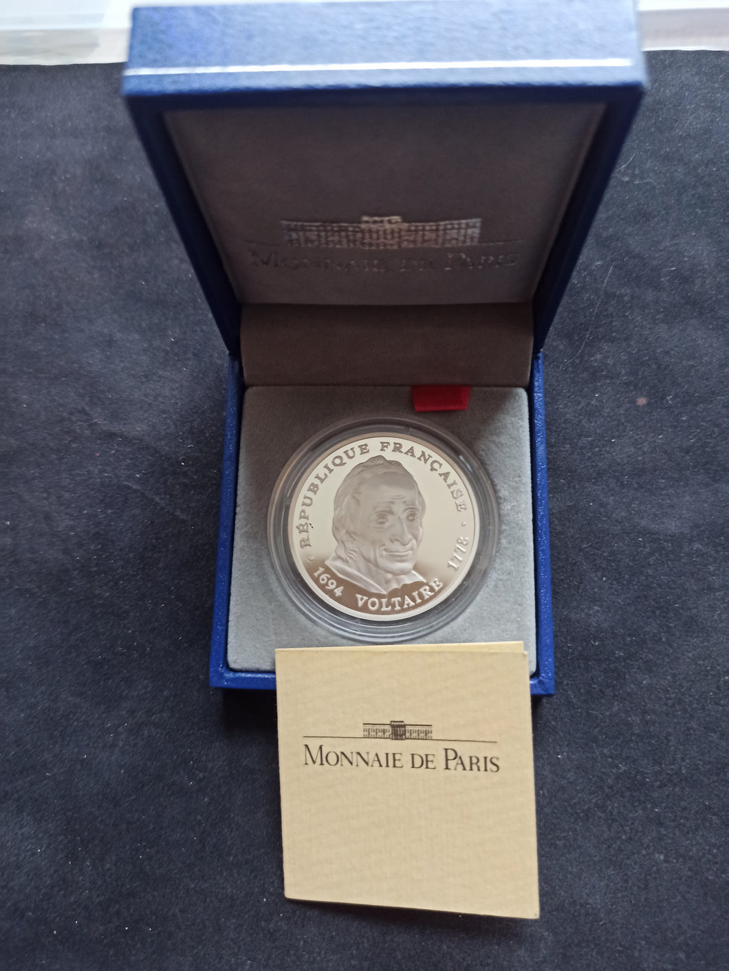 100 Francs 1994 Argent BE France : Voltaire