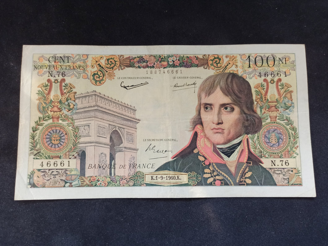 100 Nouveaux Francs NF Napoléon Bonaparte (1-9-1960) (Ref 399)