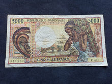 Charger l&#39;image dans la galerie, Gabon : 5000 Francs 1991 (Ref 424)
