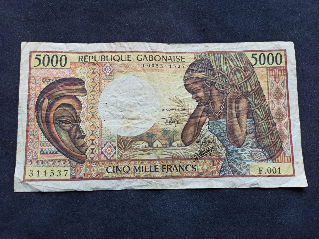 Gabon : 5000 Francs 1991 (Ref 424)