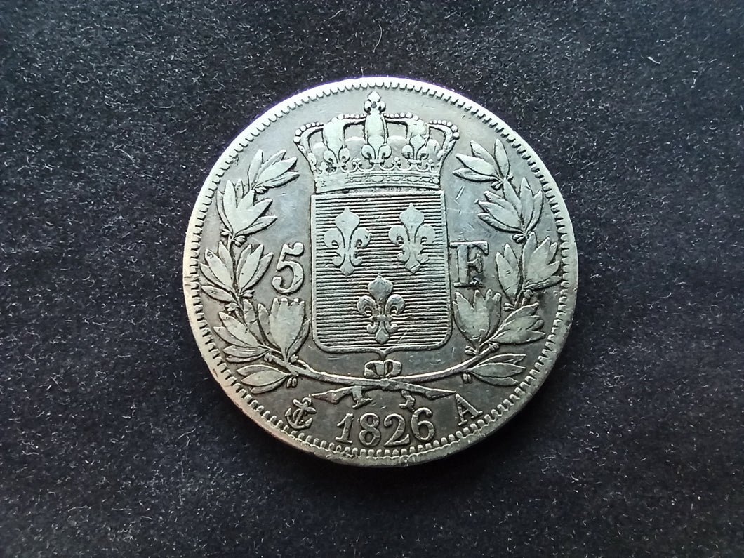 5 Francs Argent Charles X 1826 A