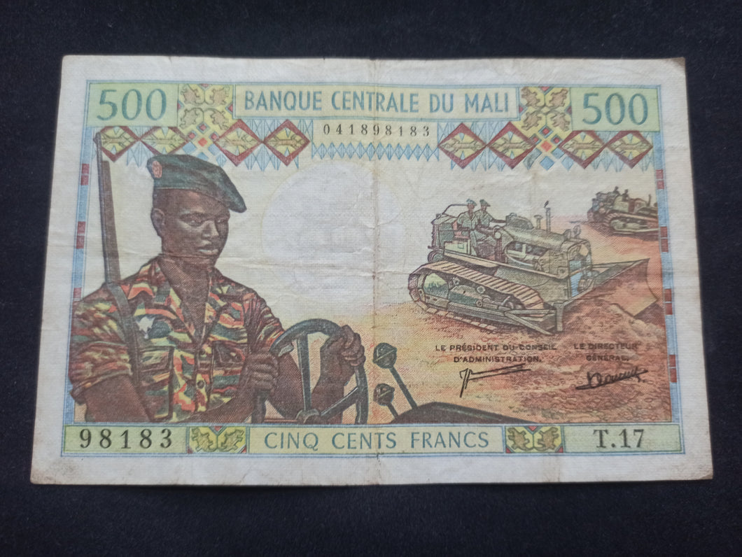 Mali : 500 Francs 1973 - 84 (Ref 518)