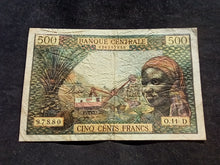 Charger l&#39;image dans la galerie, Afrique Equatoriale : 500 Francs 1963 (Ref 608)
