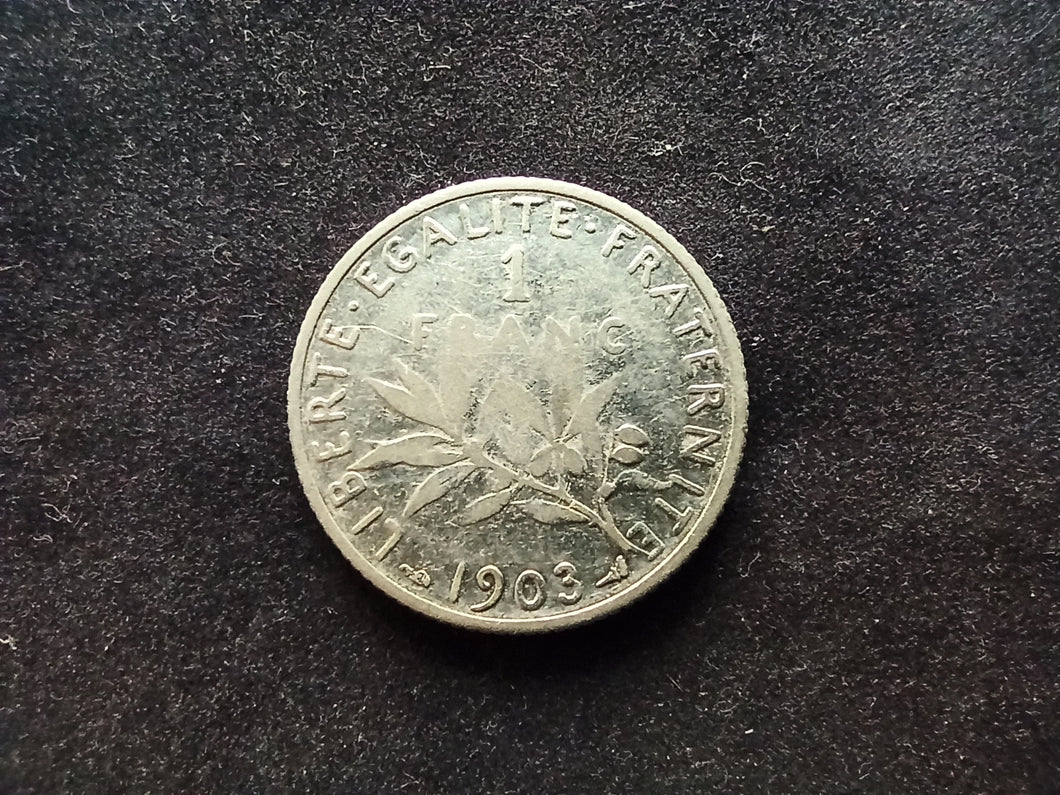 1 Franc Semeuse Argent 1903 (Ref 682)