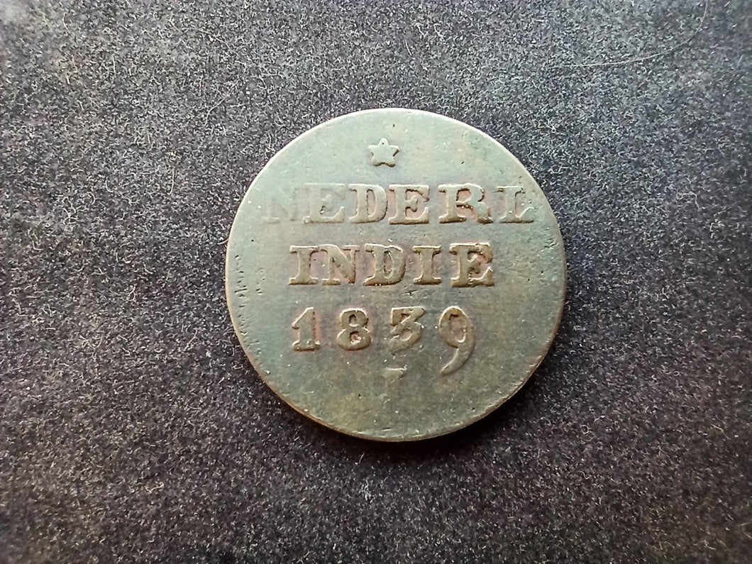 Netherlands Indie : 2 Cents 1839 J (Ref 991)