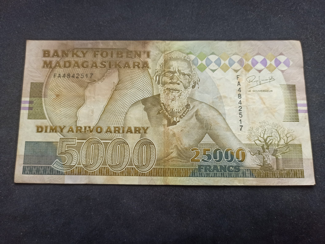 Madagascar : 25000 Francs 1993 (Ref 1224)