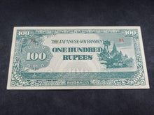 Charger l&#39;image dans la galerie, Occupation Japonaise : 100 Rupees 1944 (Ref 1249)

