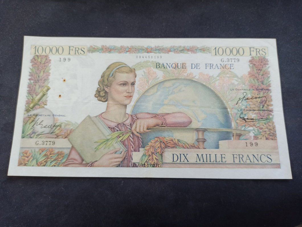 10000 Francs Génie (4-12-1952) (Ref 1287)