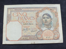 Charger l&#39;image dans la galerie, Algérie : 5 Francs 1941 (Ref 1337)
