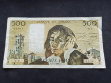 Charger l&#39;image dans la galerie, 500 Francs Pascal (5-12-1968) (Ref 1431)
