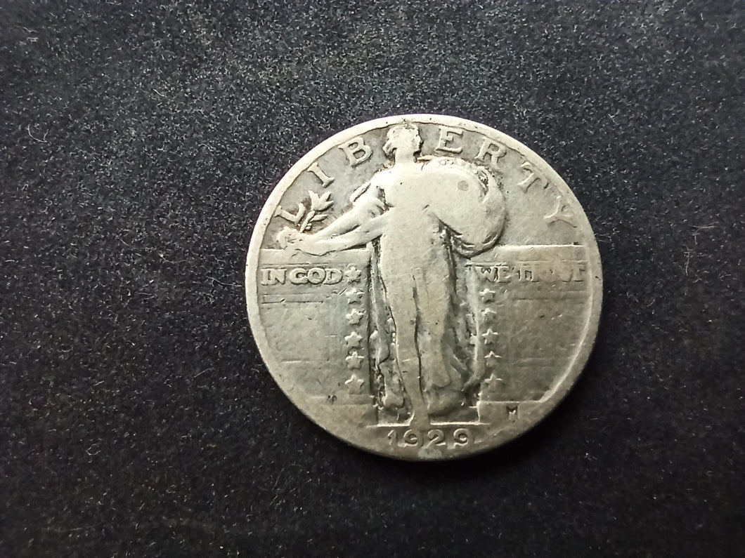 USA / Etats-Unis : Quarter Dollar Argent 1929 (Ref 1542)