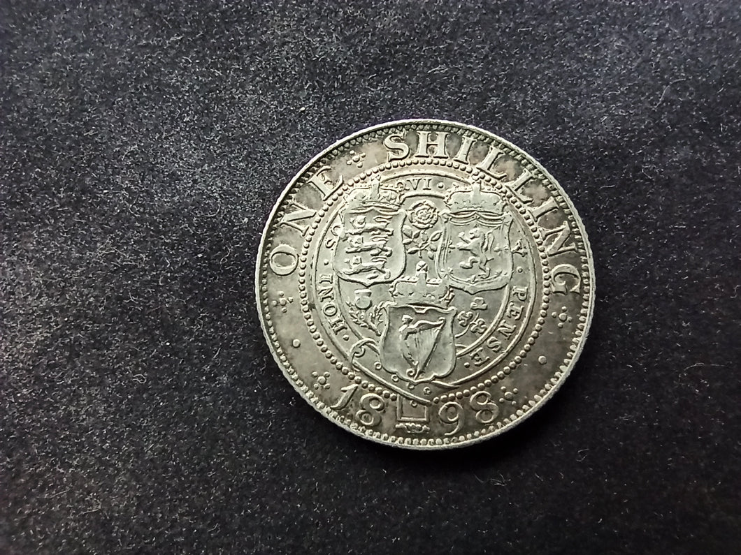 Royaume-Uni : One Shilling Argent 1898 ; Qualité (Ref 1516)