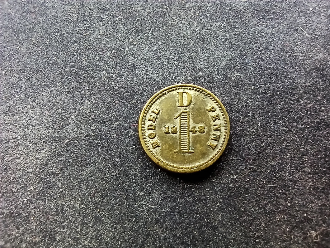 Royaume-Uni : Jeton Model Penny 1848 (Ref 1528)