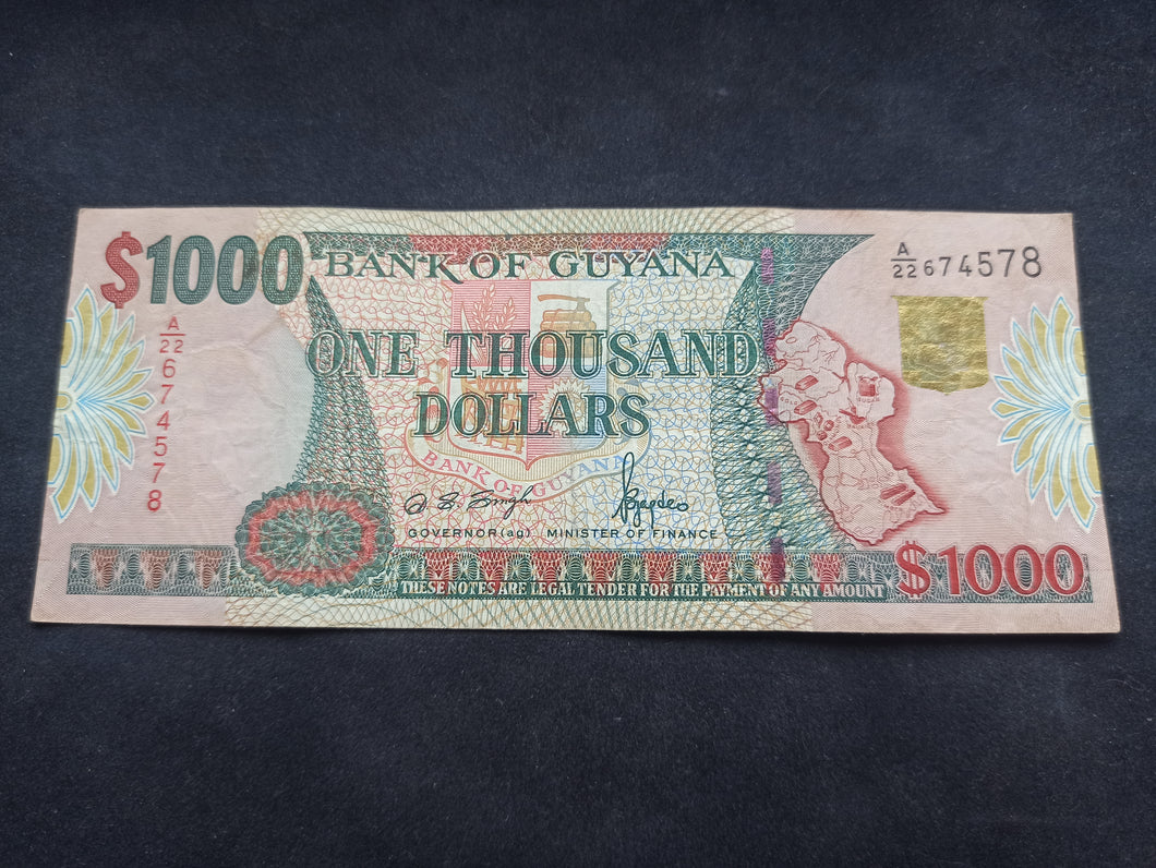 Guyana : 1000 Dollars (Ref 1743)