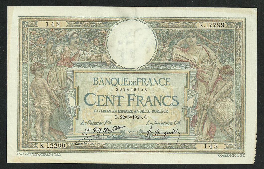 100 Francs Merson (22-5-1925)