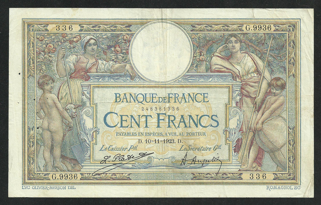 100 Francs Merson (10-11-1923)