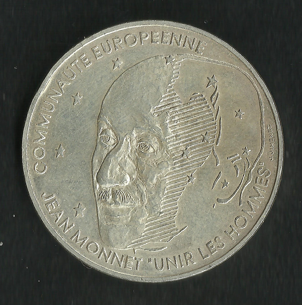 100 Francs Argent Commémorative 1992 Jean Monnet