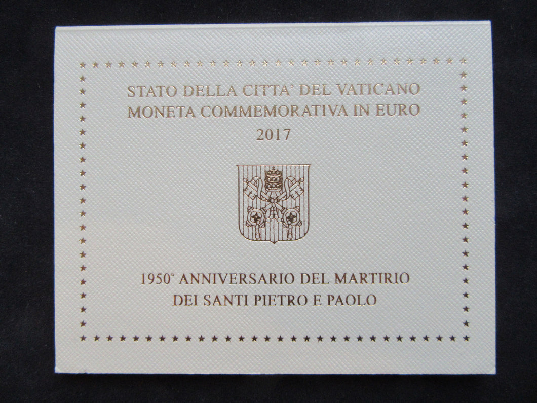 2 Euro Bu Commémorative Vatican 2017 : Saint Pierre & Paul