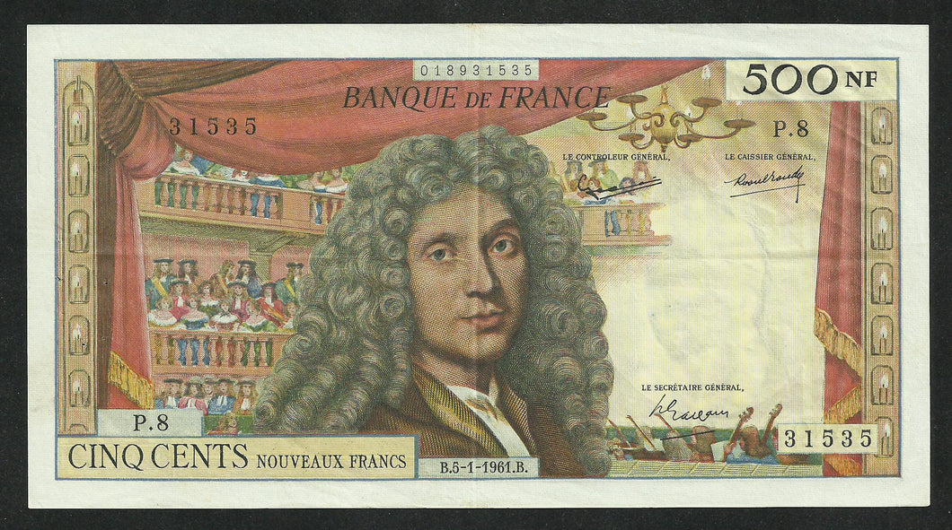 500 Francs NF Molière (5-1-1961)