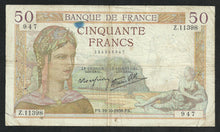 Charger l&#39;image dans la galerie, 50 Francs Cérès (19-10-1939)
