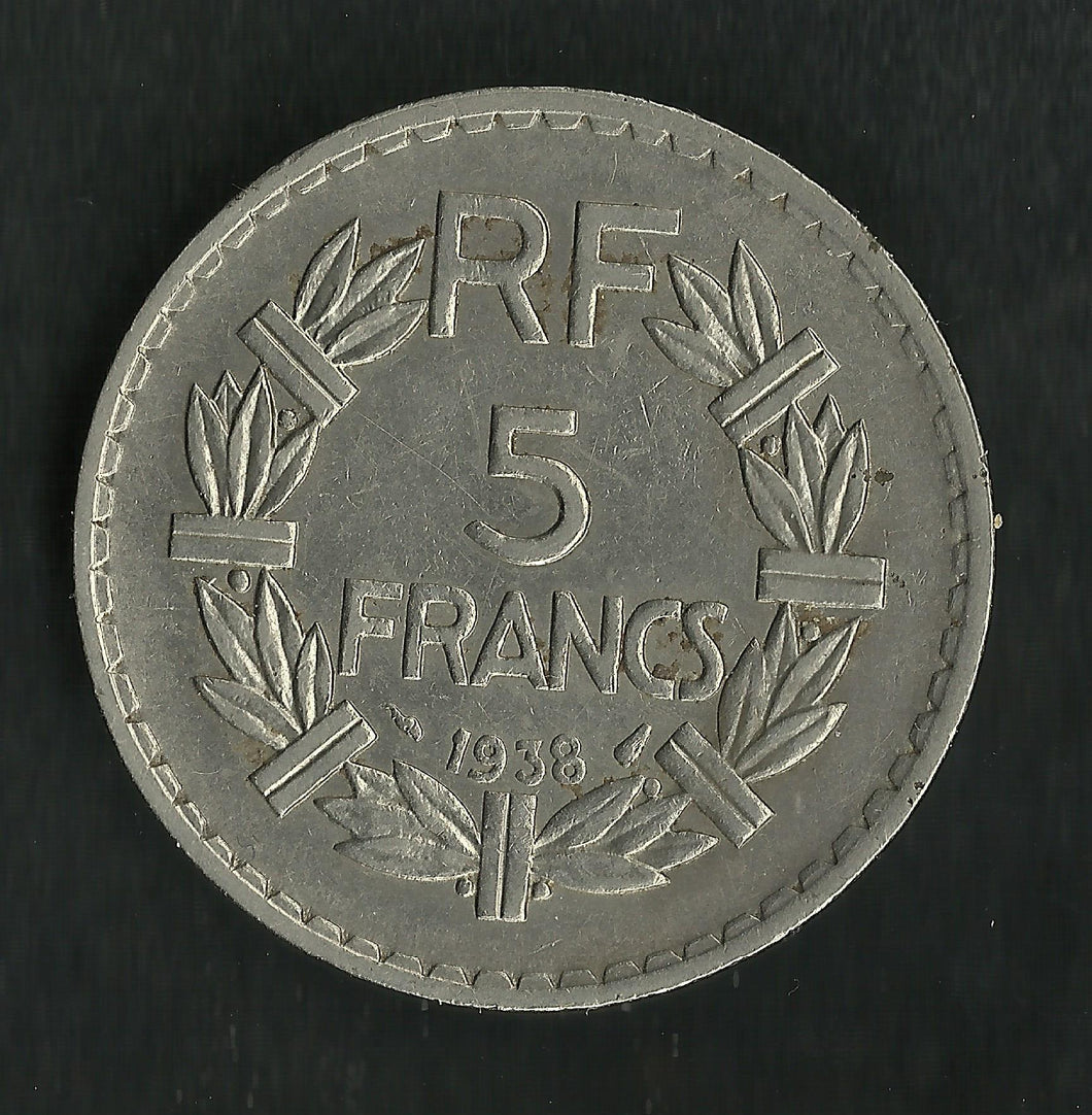 5 Francs Nickel 1938