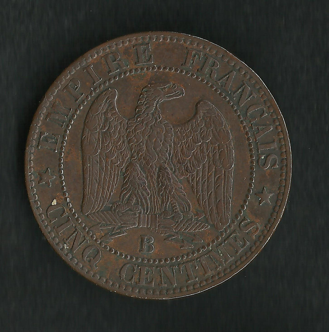 5 Centimes Napoléon III Tête Nue 1853 B ; Qualité