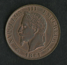 Charger l&#39;image dans la galerie, 5 Centimes Napoléon III Tête Laurée 1861 A ; Qualité
