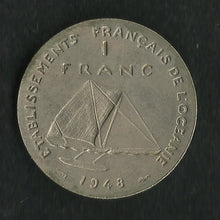 Charger l&#39;image dans la galerie, Essai : Océanie : 1 Francs 1948
