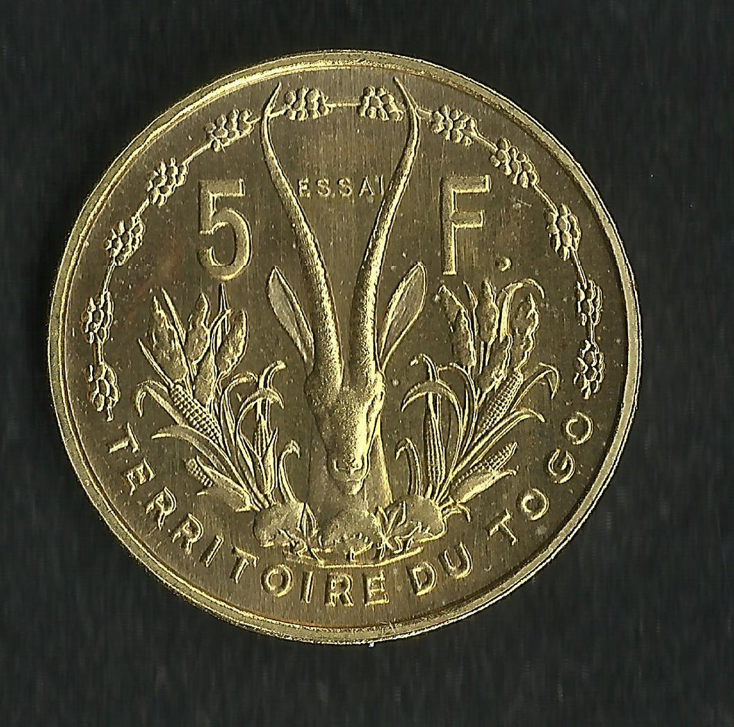 Essai : Togo : 5 Francs 1956