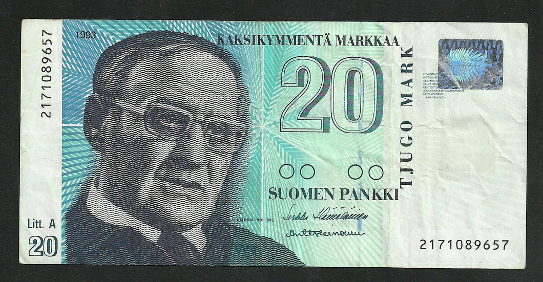 Finlande : 20 Markkaa 1997