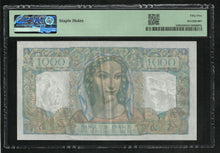 Charger l&#39;image dans la galerie, France : 1000 Francs Minerve &amp; Hercule (1-9-1949) ; PMG : About UNC 55
