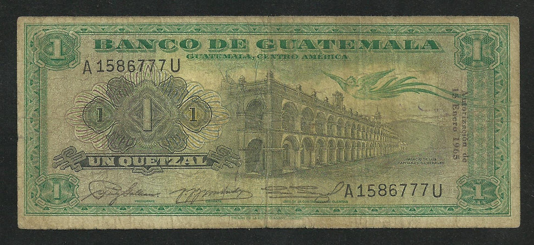 Guatemala : 1 Quetzal 1965