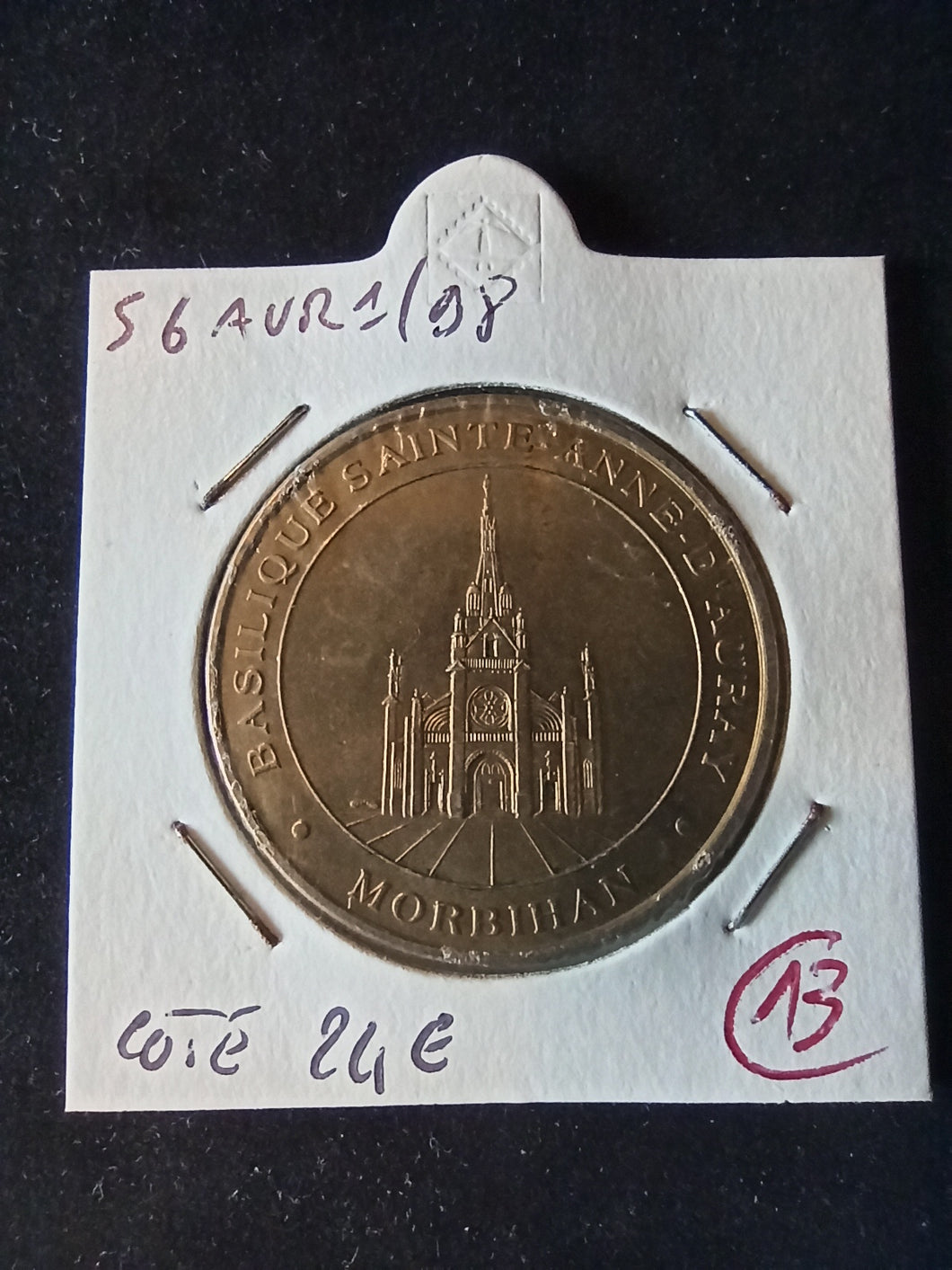 Jeton Monnaie de Paris 56 : Basilique Saint Anne 1998