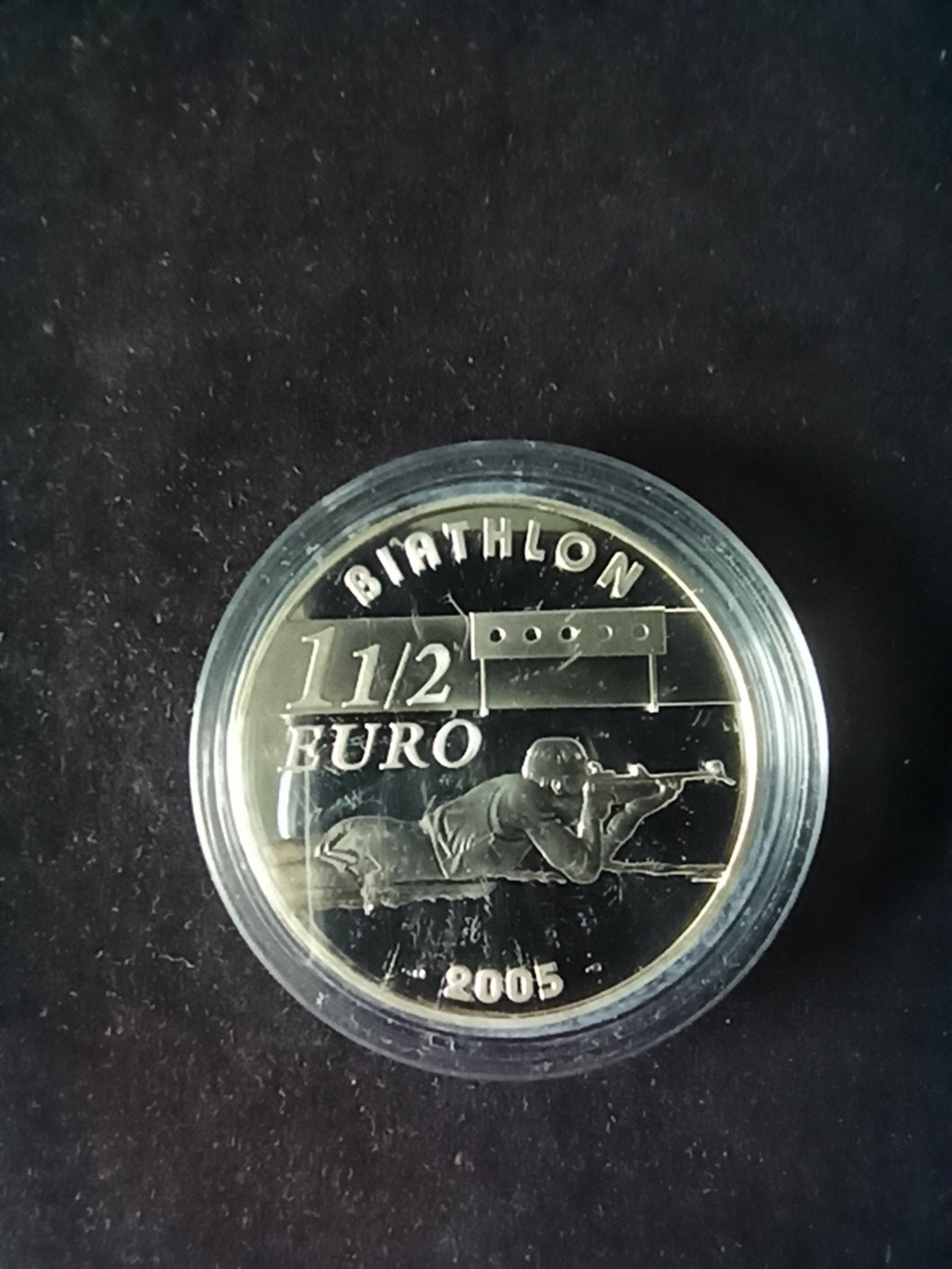 1 1/2 Euro  Argent France Biathlon 2005 BE