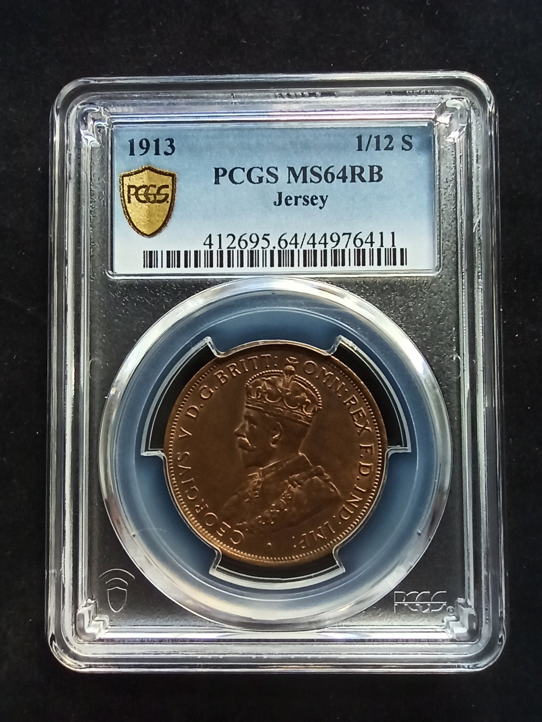 Jersey : 1/12 Shilling 1913 ; PCGS MS 64