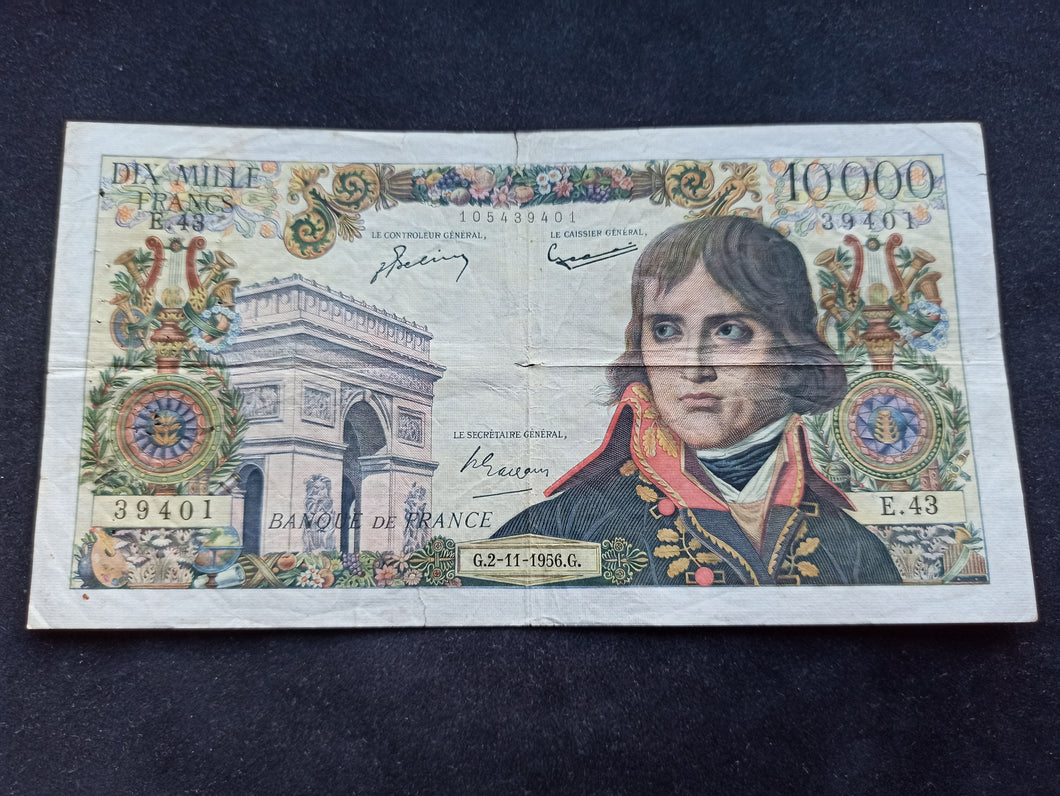 10000 Francs Bonaparte (2-11-1956)