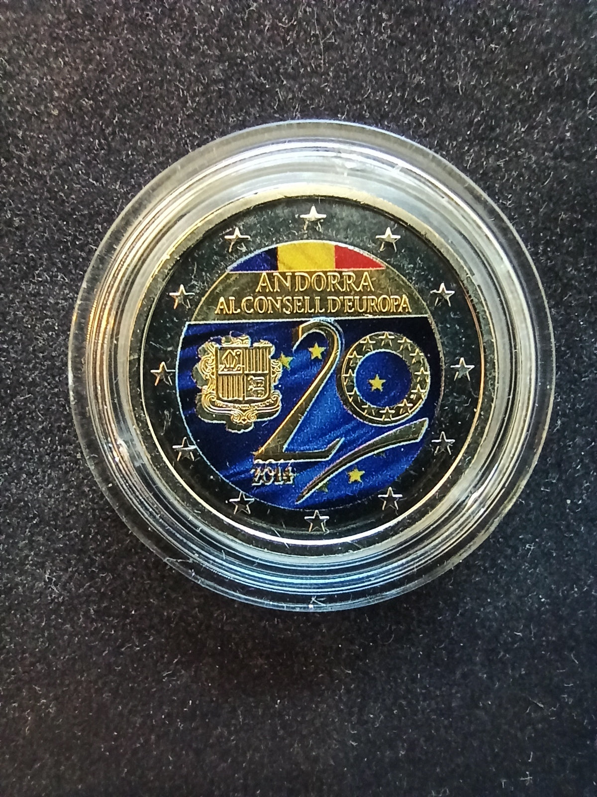 2 euros commémorative Andorre 2014 entré au conseil de l'europe piece de  monnaie €