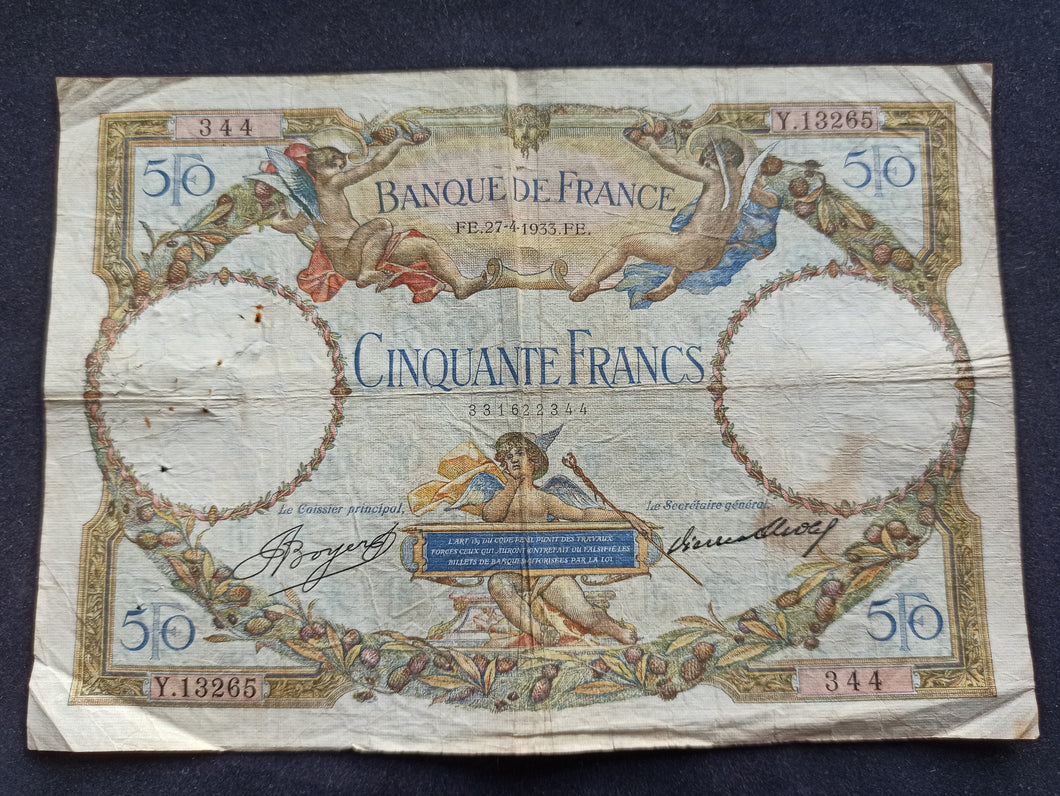 50 Francs Merson (27-4-1933)