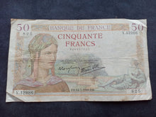 Charger l&#39;image dans la galerie, 50 Francs Cérès (14-3-1940)
