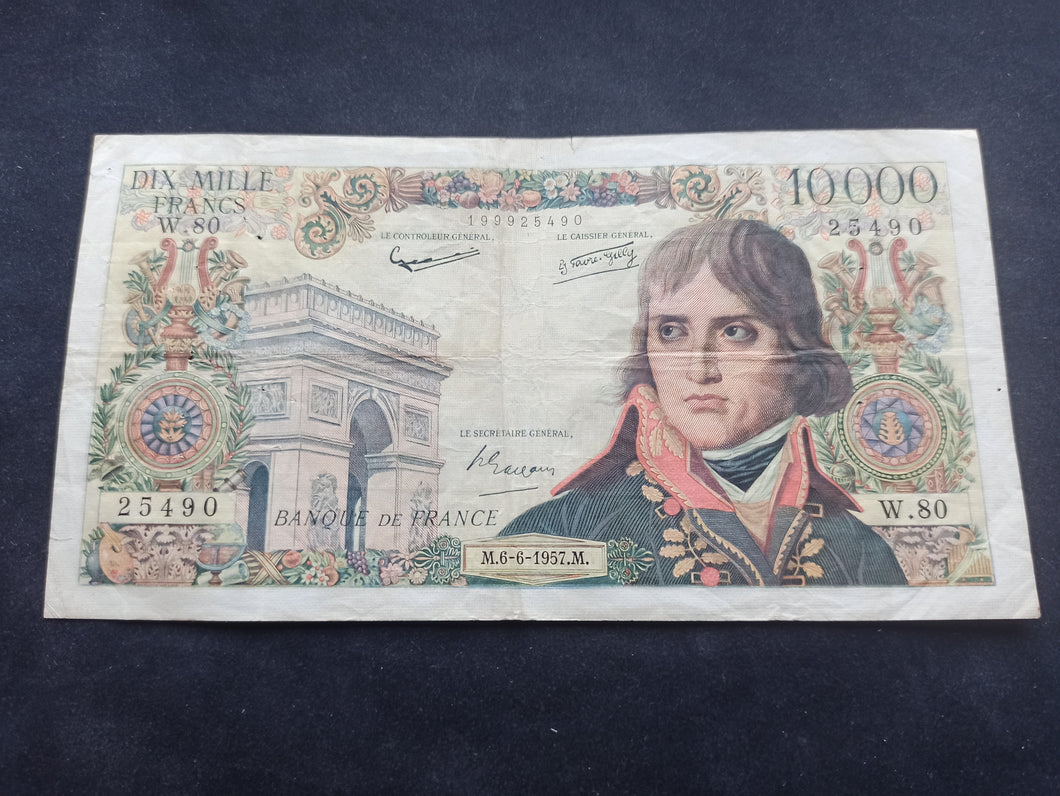 10000 Francs Napoléon Bonaparte (6-6-1957)