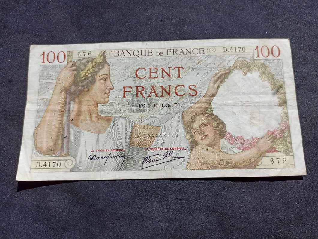 100 Francs Sully (9-11-1939)